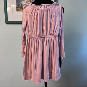 GAP Kids Size Small Pink and Grey Polka Dot Dress Long Sleeve